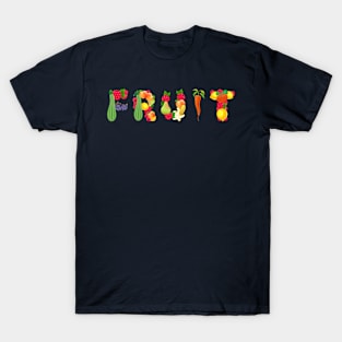 Fruit Element Typography T-Shirt